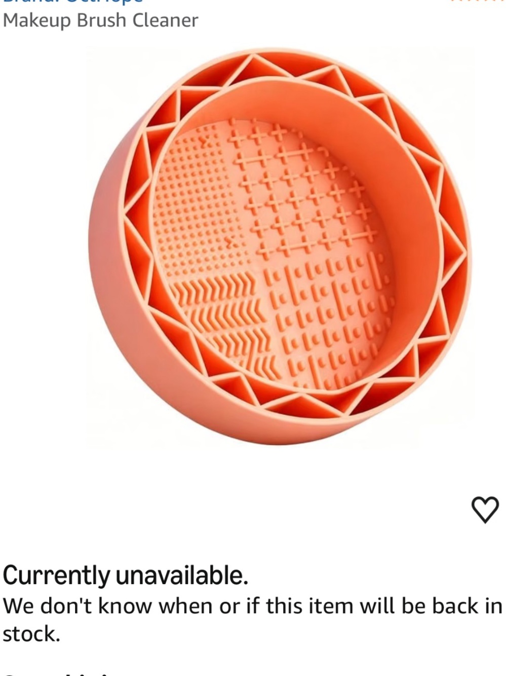 OctHope Makeup Brush Cleaner Bowl in Coral